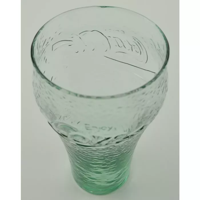 Coca Cola Green Bell Soda Glasses - Set Of Three - Coke - 6.5" Tall