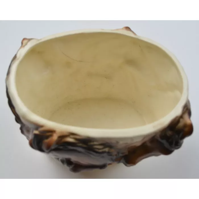 Horse Pattern Ceramic Pottery Planter - 4.25" Tall