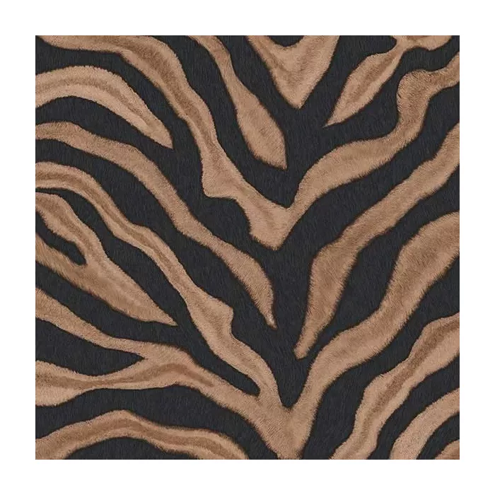 Black, Bronze Zebra Print Wallpaper Black, Bronze Norwall Wallcovering G67490