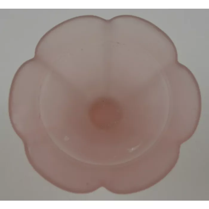 Pink Frosted Single Light Candlestick Holder - 2.875" Tall