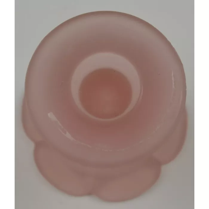 Pink Frosted Single Light Candlestick Holder - 2.875" Tall