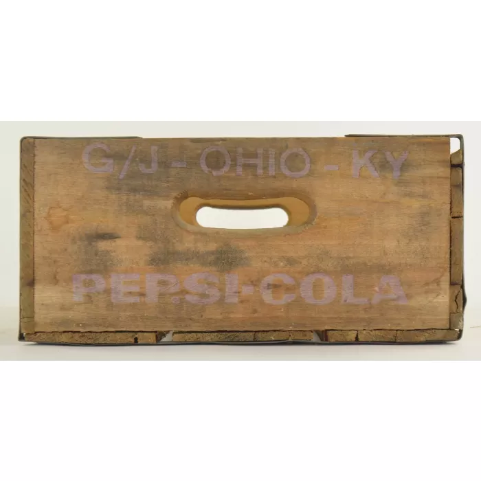 Pepsi Cola Crate - Wood Grain Carrier - Signer 1988