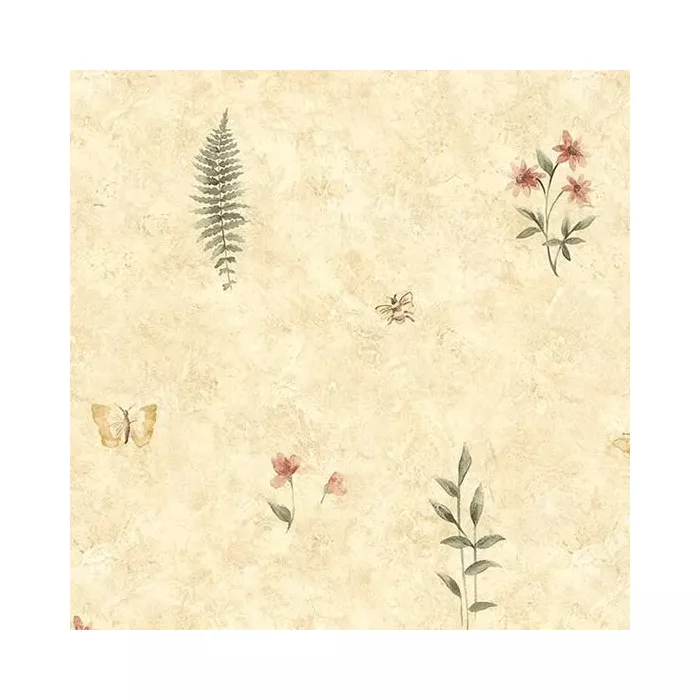 Summer Botanical Sidewall Wallpaper Orange, Red Norwall Wallcovering SP21158