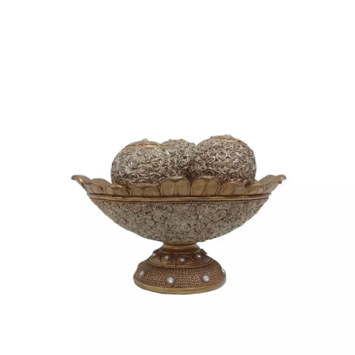 D'Lusso Designs - Roses Collection - Decorative Bowl & Orbs Set