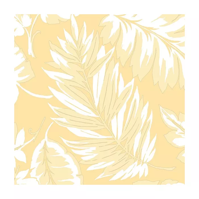 Palm Leaf Wallpaper Yellow Norwall Wallcovering PA34258