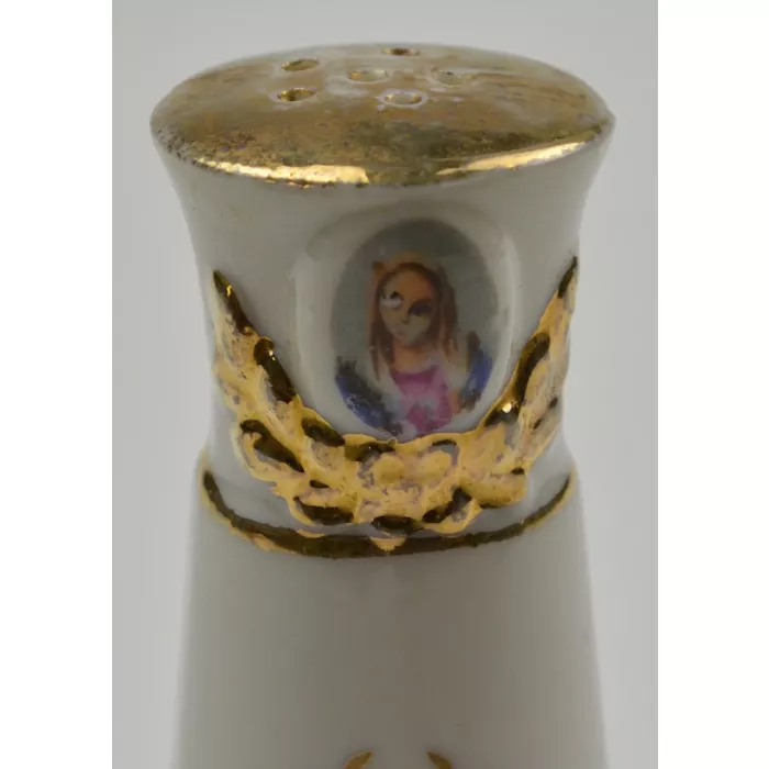 Vintage Grace Before Meals Ceramic Salt Shaker - 4" Tall