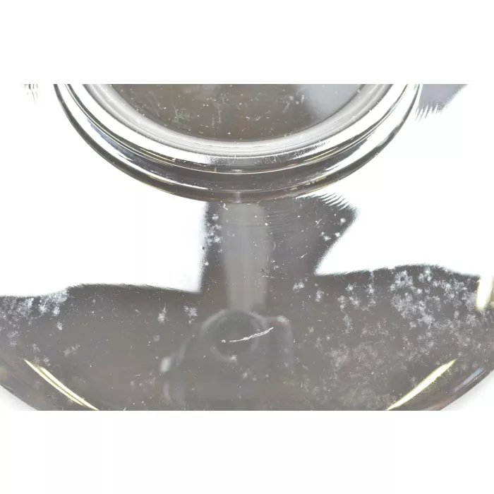 Large Round Black Glass Fruit Bowl - 10" Wide
