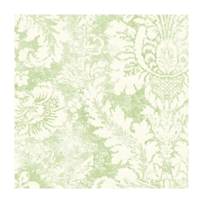Valentine Damask Wallpaper Cream, Green Norwall Wallcovering AB42428