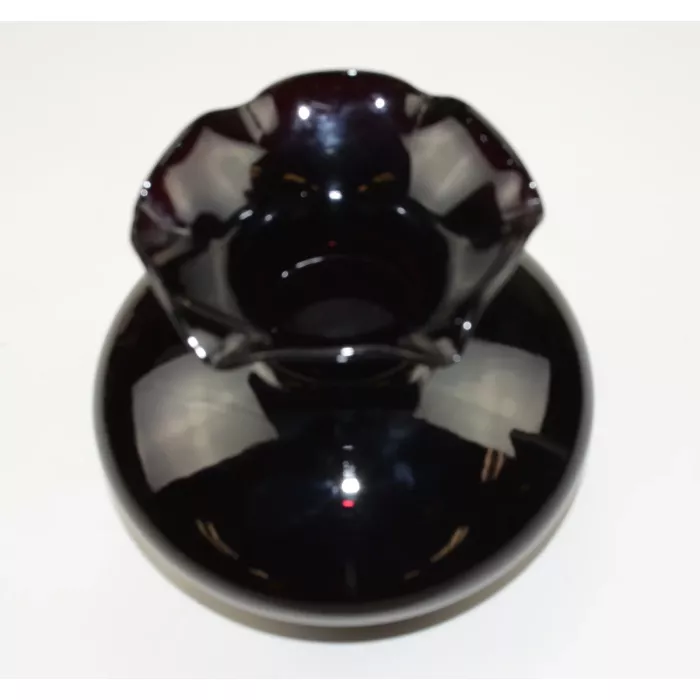 Amethyst Ruffle Top Vase - 4.5" Tall