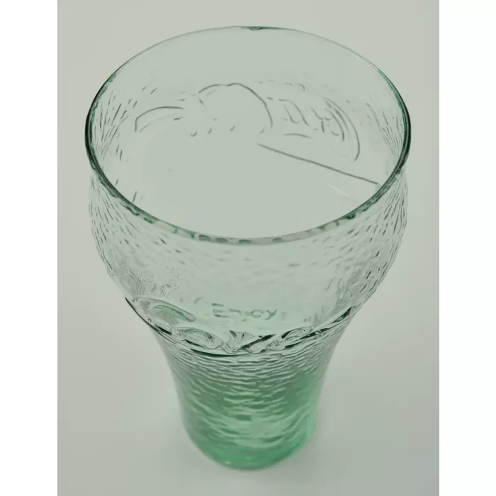 Coca Cola Green Bell Soda Glasses - Set Of Three - Coke - 6.5" Tall