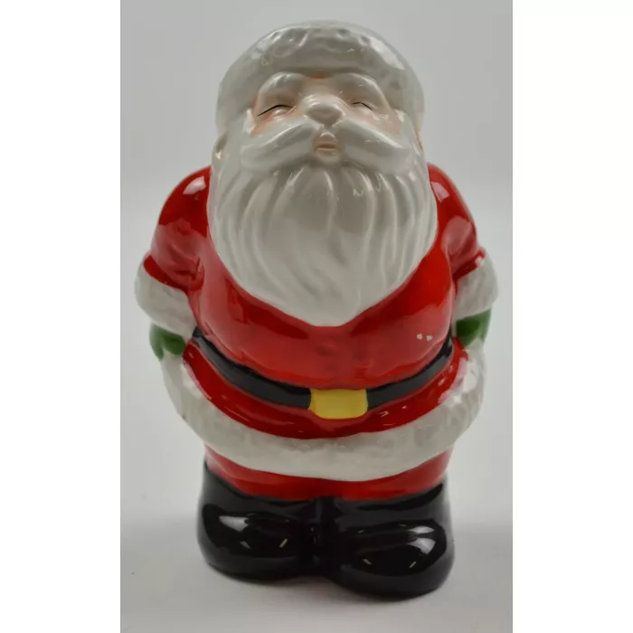 Santa & Mrs. Claus Kissing Ceramic Salt & Pepper Shakers - 3.75" Tall
