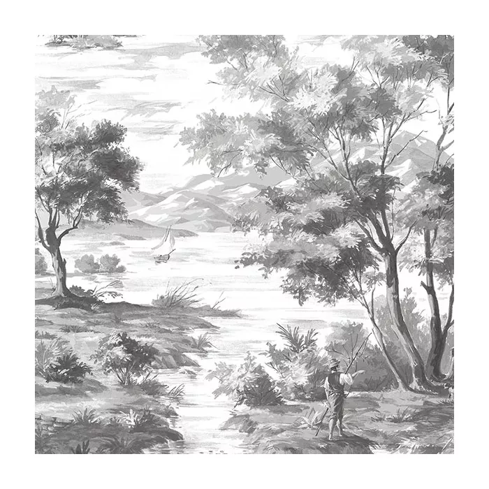 La Campagne Wallpaper Black , White Norwall Wallcovering MH36513