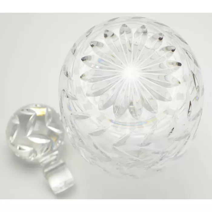 Crystal Decanter - Collectable - Etched Pattern - 11" Tall