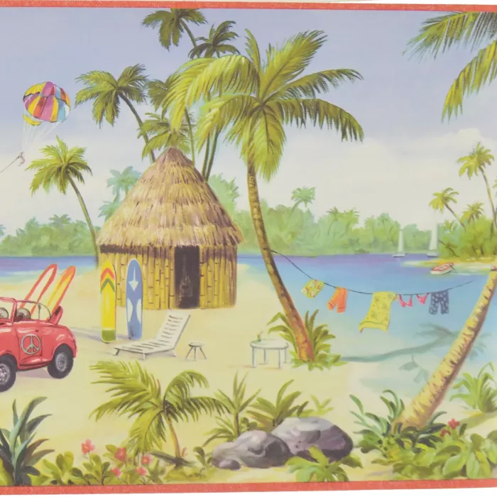 Wallpaper Border Beach Theme