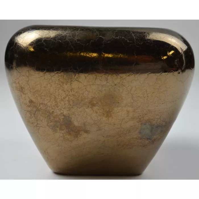 Copper Finished Planter With Crackle Design - 4.75" Tall