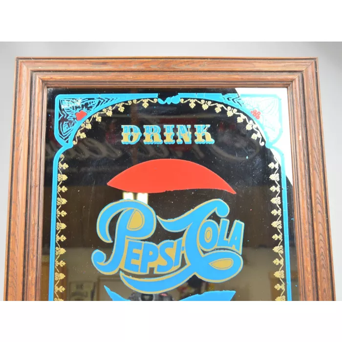 Pepsi Cola Advertising Mirrored Sign - 24" x 20"