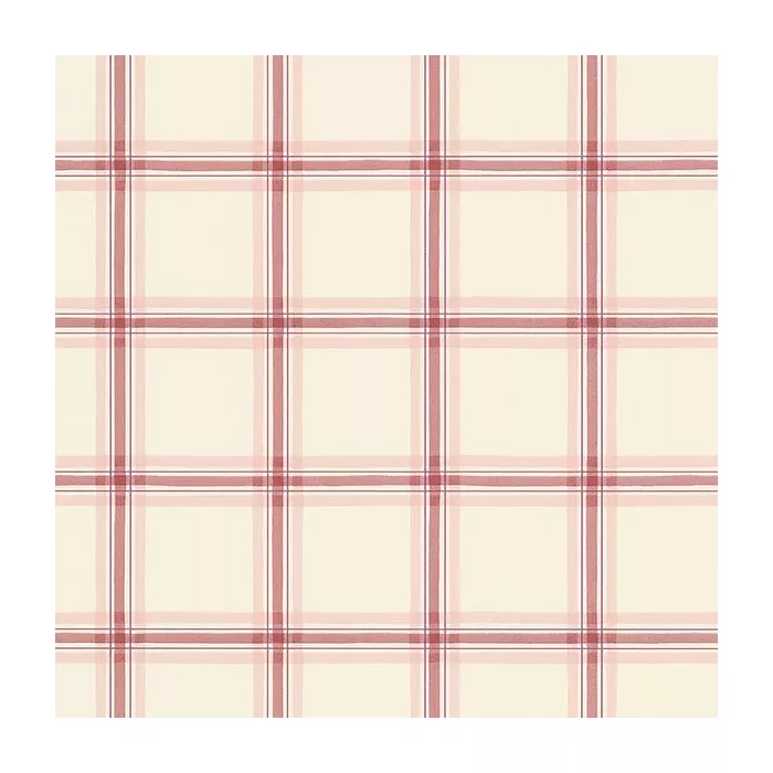 Plaid Wallpaper Red, Beige Norwall Wallcovering FK26910