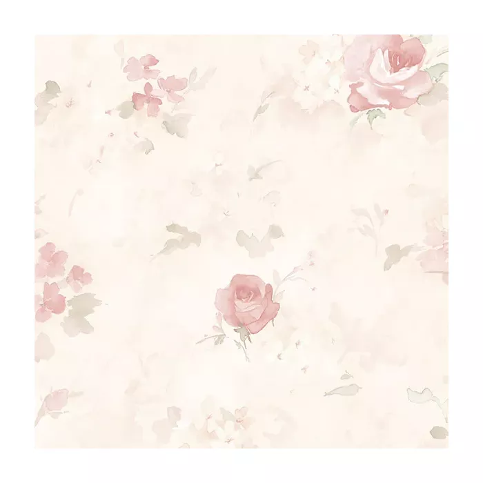 Morning Dew Wallpaper Soft Pink, Green, Cream Norwall Wallcovering AB27661