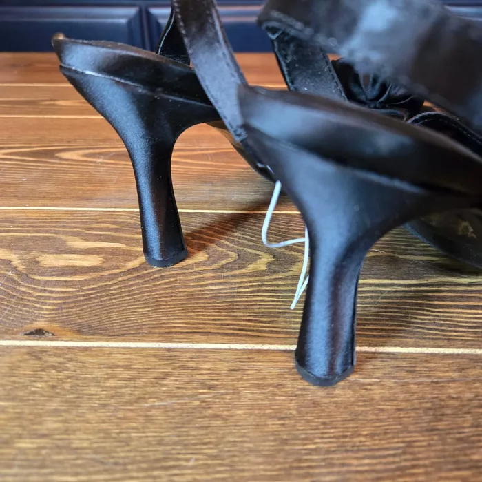Women's Black Slingback Heels Fleur Florette Sz 10