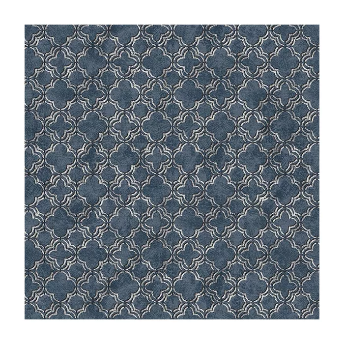Velvet Mini Wallpaper Blue, Silver Norwall Wallcovering CS35619