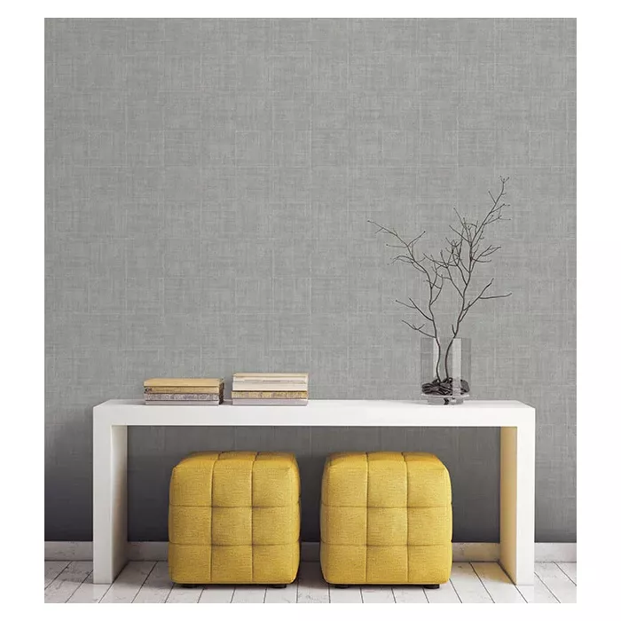 Medium Grey Linen Grid Wallpaper Medium Grey Norwall Wallcovering G67460