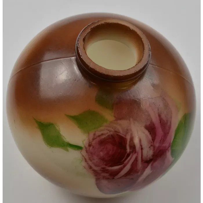 Floral Pattern Round Vase - 4.5" Tall