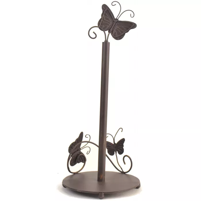 Metal Paper Towel Holder Stand - Butterfly - 15.75" Tall