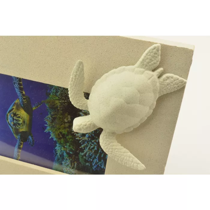SAND-DECO Picture Frame - Sea Turtle - Holds 4" x 6"