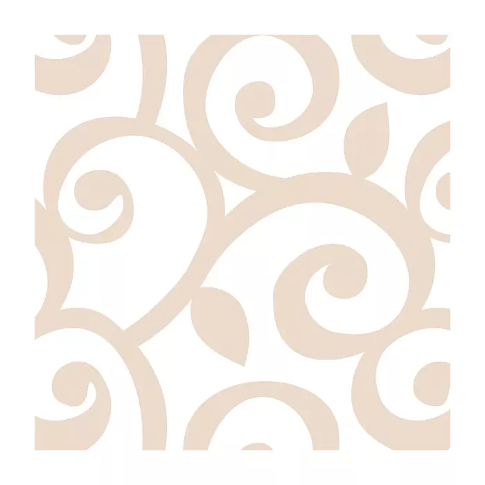 Curling Leaf Wallpaper Beige Norwall Wallcovering SH34511