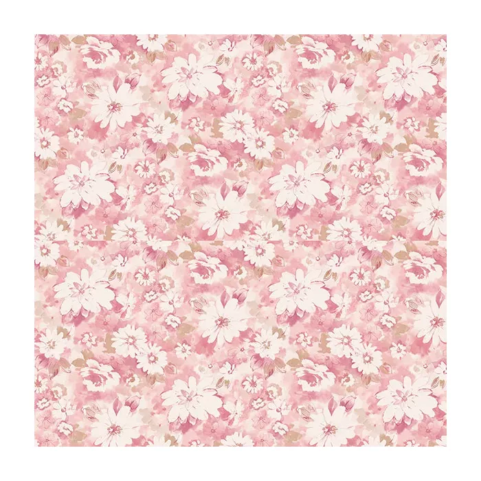 Daisy Chain Wallpaper Red, Pink, Beige Norwall Wallcovering PP35532