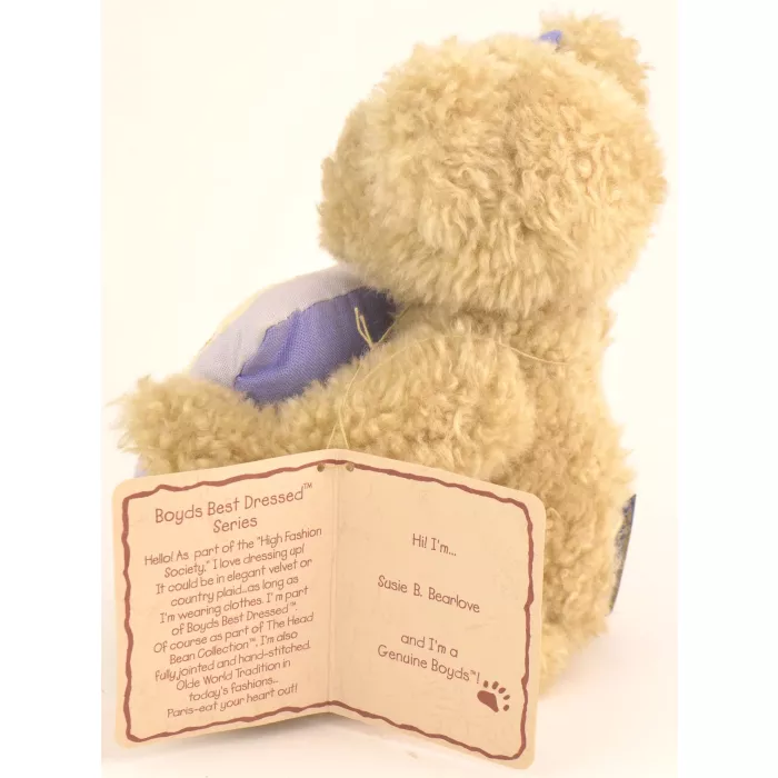 Boyds Bears Plush Teddy Bear - The Head Bean Collection - Susie B. Bearlove