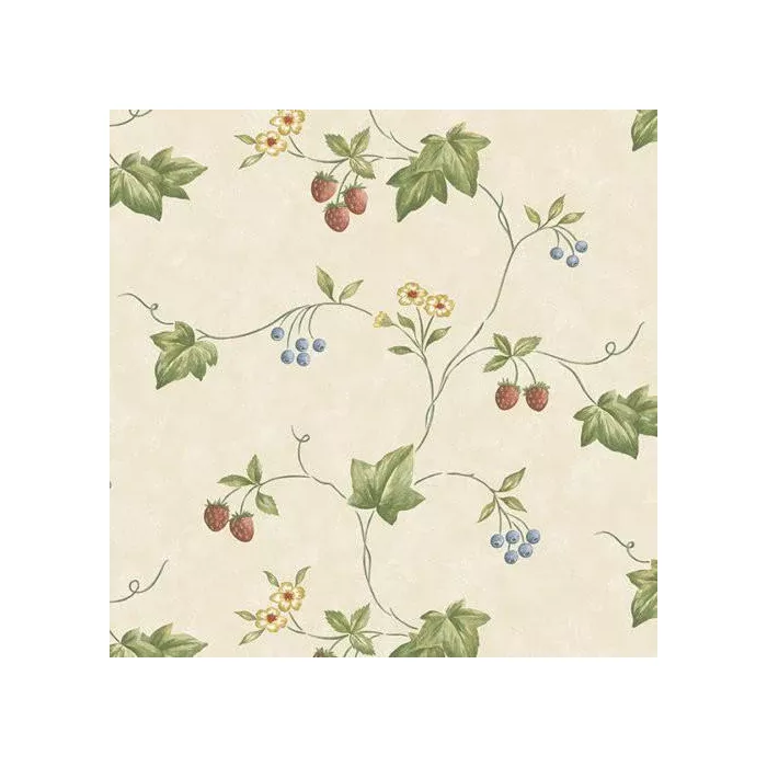 Trellis Trail Wallpaper Red, Green, Blue, Beige Norwall Wallcovering KE29900