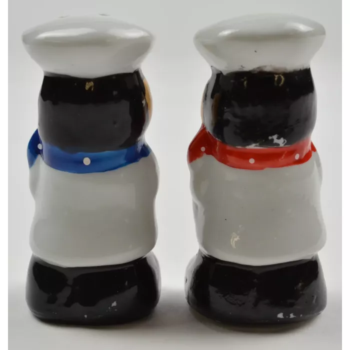 Ceramic Salt & Pepper Shakers - Chefs - 3.375" Tall