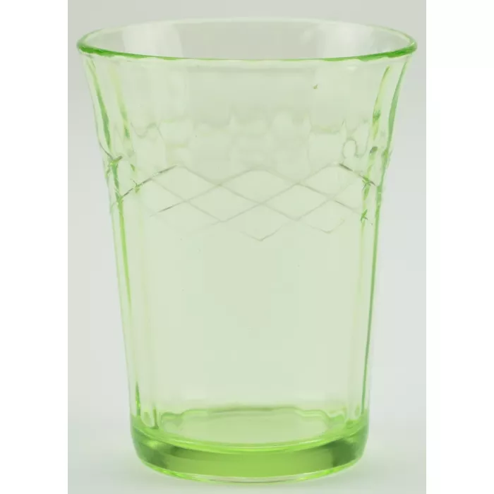 Vintage Green Depression Drinking Glass