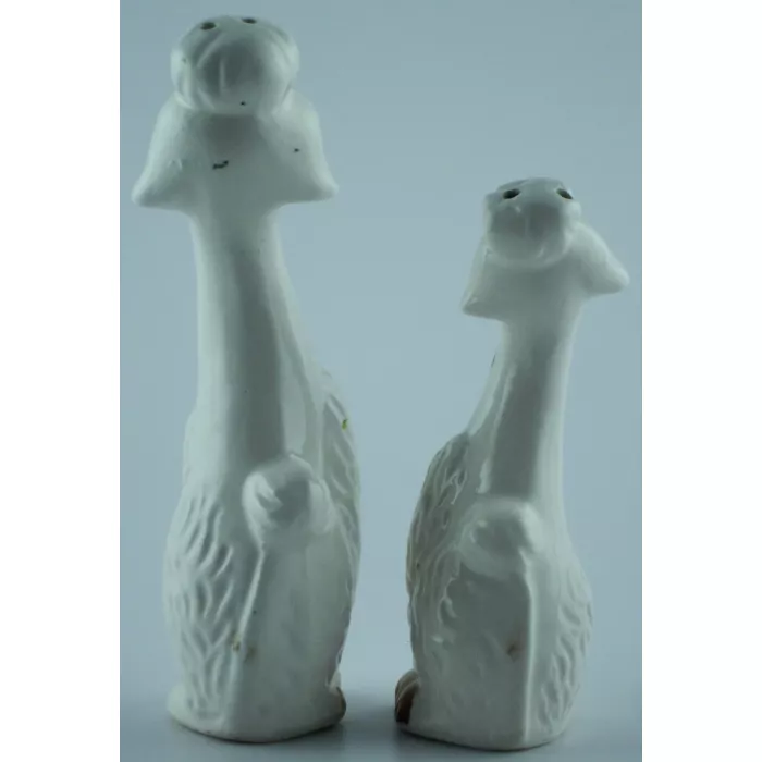 Poodle Salt & Pepper Shakers -  Painted Vintage Collectible