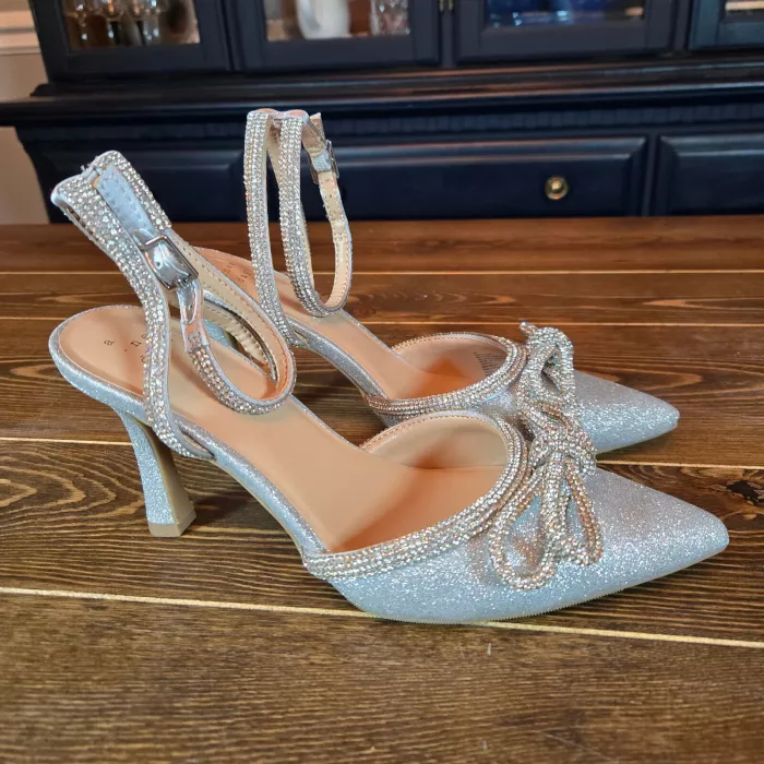 Women's Carmin Pumps Bow & Rhinestones Memory Foam Insole