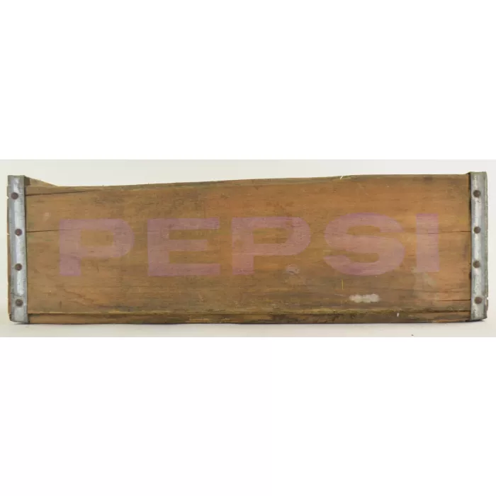 Pepsi Cola Crate - Wood Grain Carrier - Signer 1988