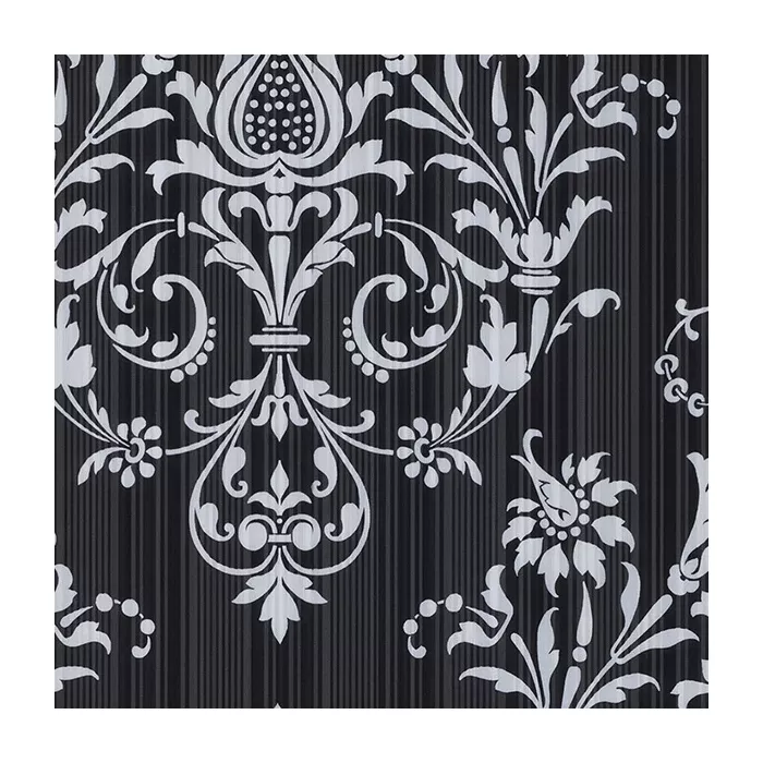 Constantine Wallpaper Metallic Silver, Black Norwall Wallcovering CS27361