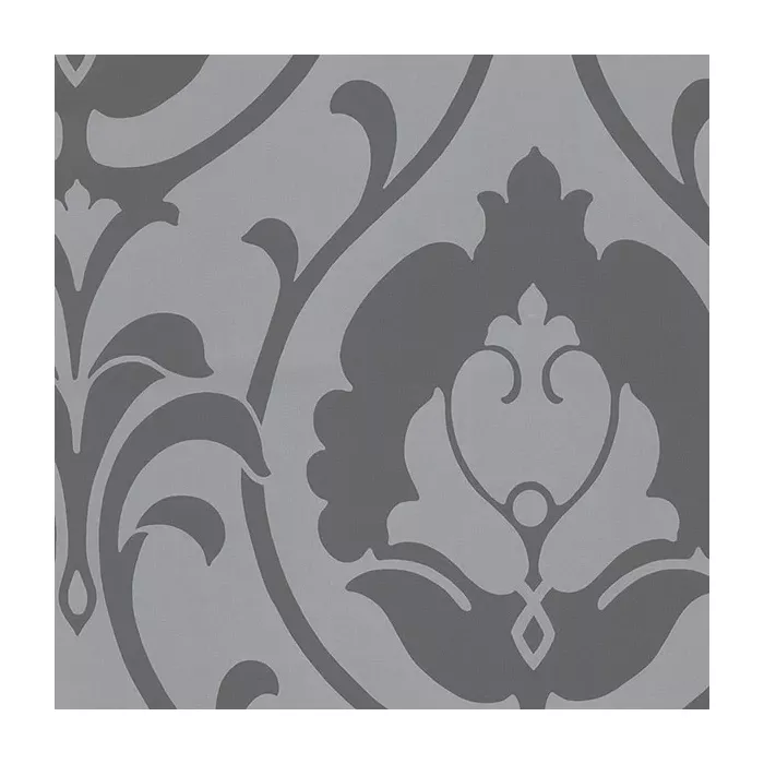 Italian Damask Wallpaper Metallic Silver, Grey Norwall Wallcovering TU27103