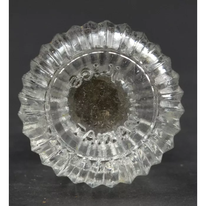 Clear Glass Ribbed Pattern Salt & Pepper Shakers With Silver Lids - 2.5" Tall