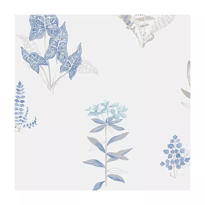 Ferns Wallpaper Blue, Grey Norwall Wallcovering PA34231