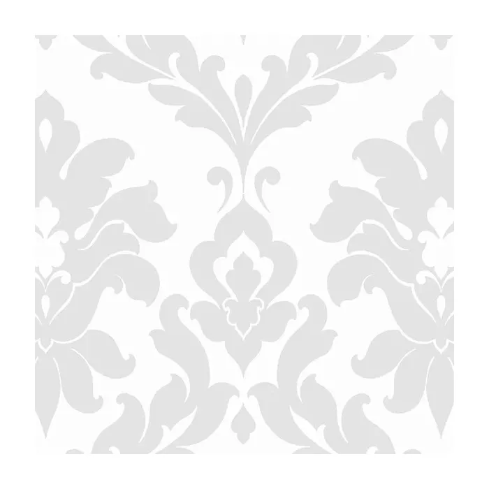 Plaza Damask Wallpaper Grey, White Norwall Wallcovering SD25713