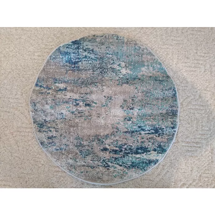 Safavieh Madison Blue/Gray/Turquoise Area Rug - Round 3ft