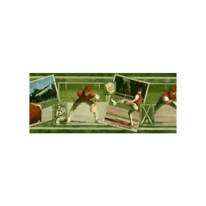 Green-Baseball-Player-Wallpaper-Border