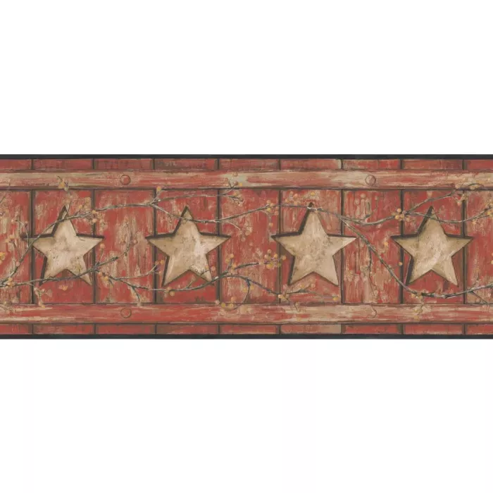Country Keepsakes Country Cutout Star Wallpaper Border