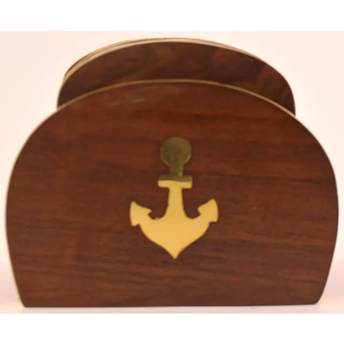 Nautical Wooden Drink Coasters & Wooden Storage Box - Set Of 6