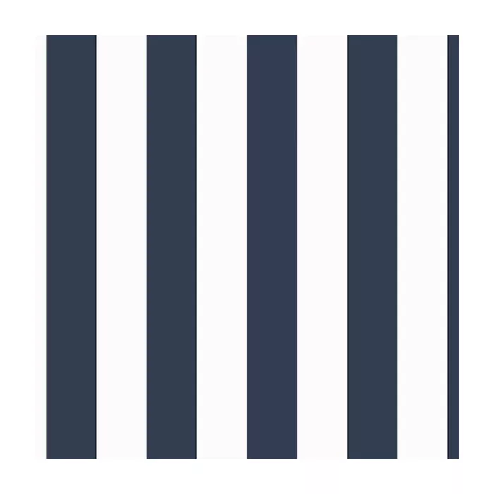1.25 inRegency Stripe Wallpaper Navy, White Norwall Wallcovering SD36124