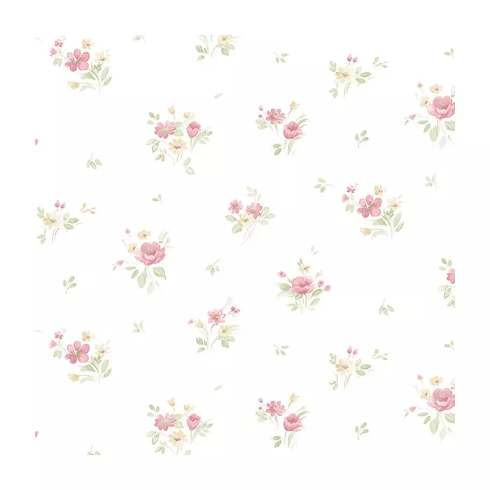 Rainbow Floral Wallpaper Yellow, Pink Norwall Wallcovering PP35540