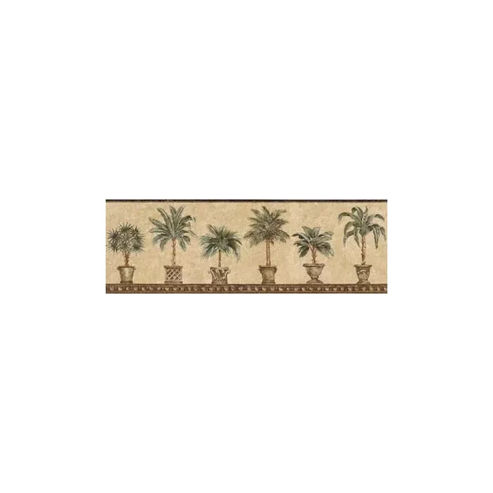 Tropical Palm Tree Wallpaper Border  1 ROLL LEFT