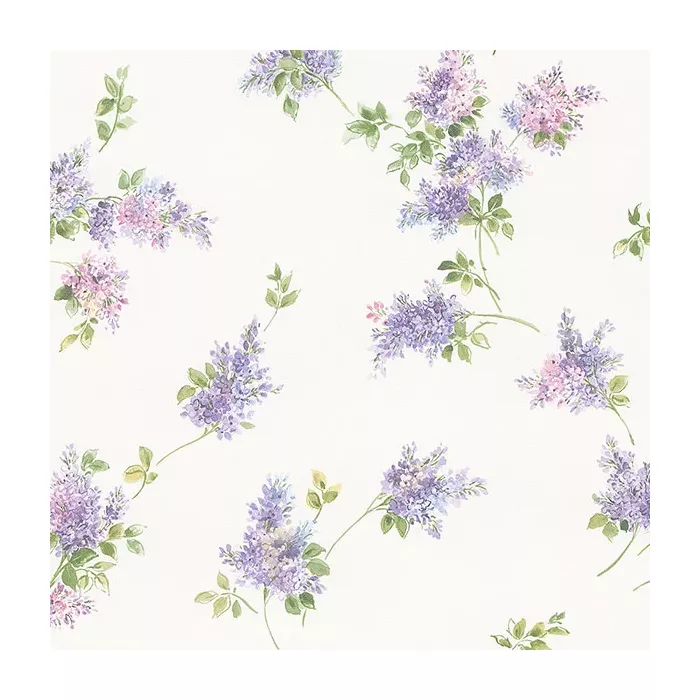 Lilac Sprigs Wallpaper Purple, Pink, Green Norwall Wallcovering FK26933